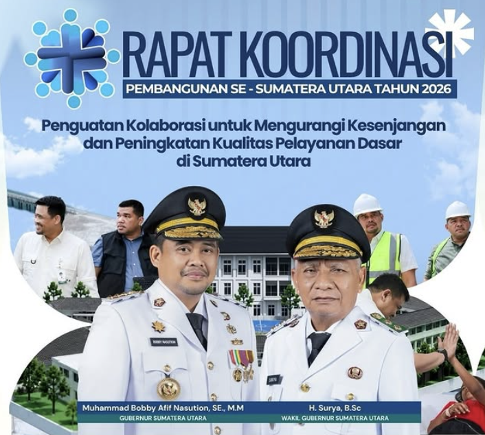 Rakor Pembangunan Se-Sumatera Utara Tahun 2026