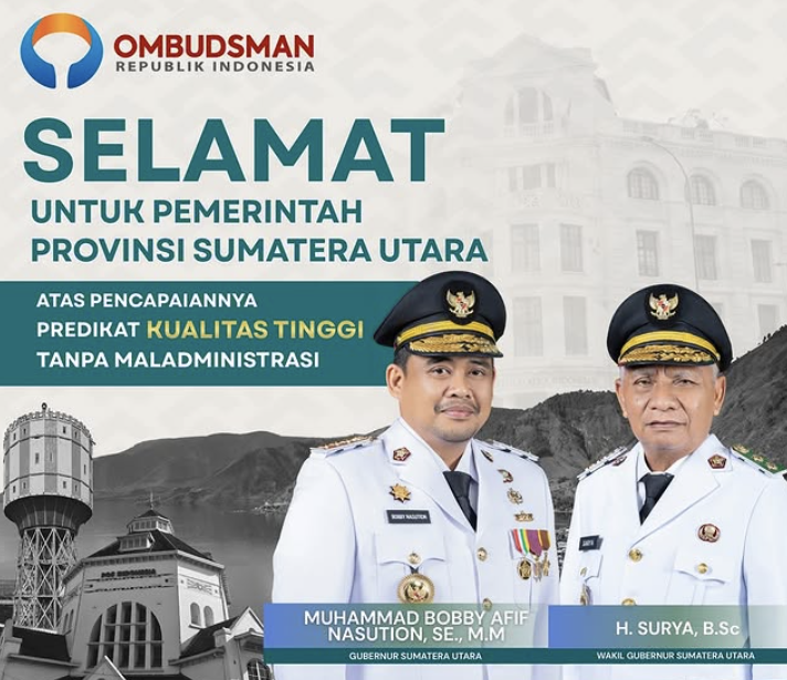 Sumatera Utara - Predikat Kualitas Tinggi tanpa Maladministrasi