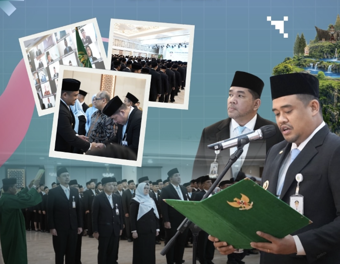 Gubernur Sumatera Utara  melantik 308 pejabat eselon II, III, dan IV di lingkungan Pemerintah Provinsi Sumatera Utara.